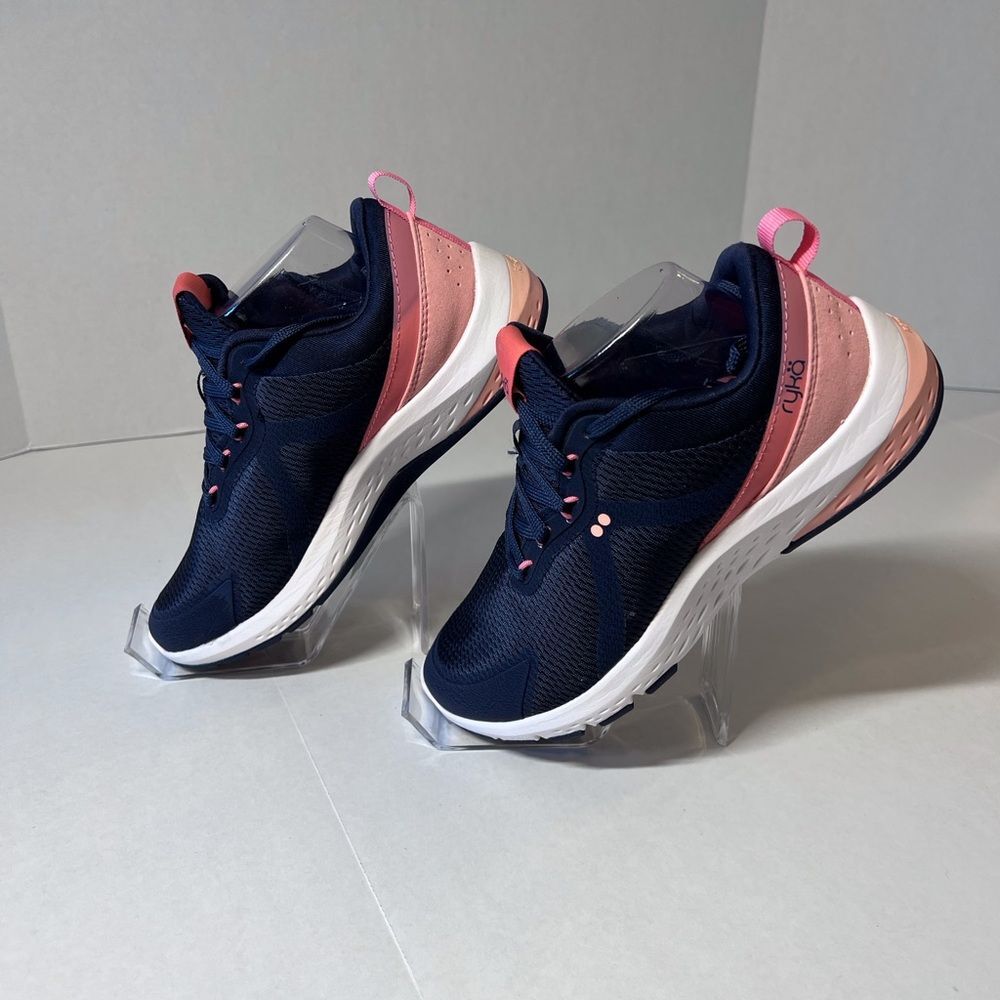 Ryka Navy Athletic Sneakers with Pink Accents Women's Size 7W